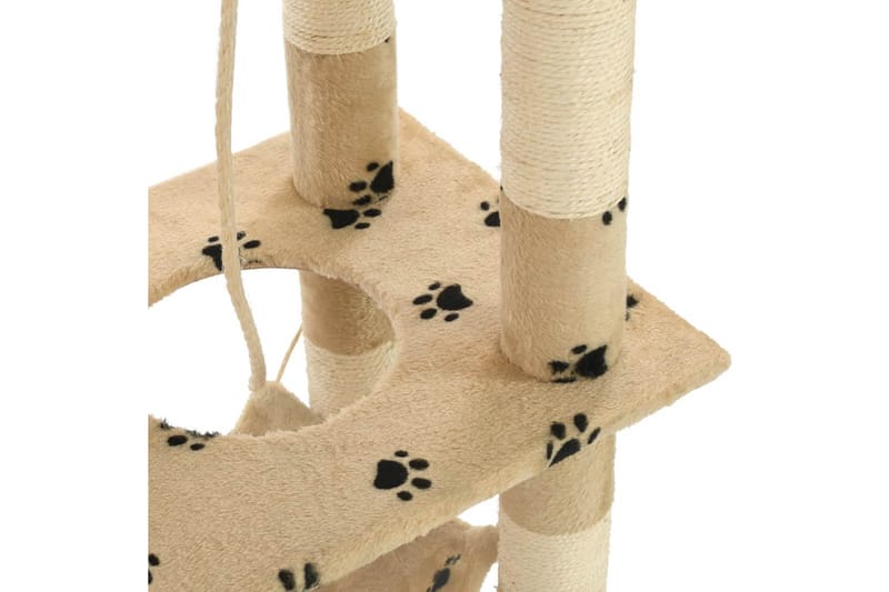 Kradsetræ Til Katte Med Sisal-Kradsestolper 140Cm Beige - Beige - Sport & fritid - Til dyrene - Kat - Kattemøbler