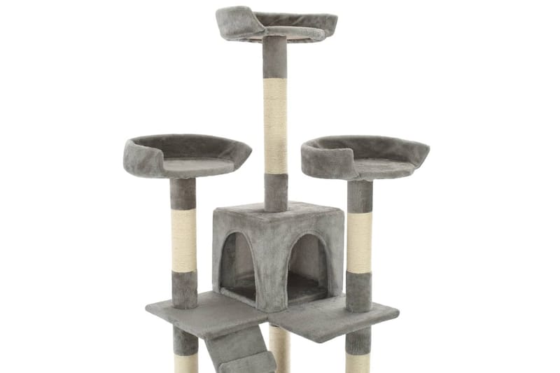 Kradsetræ Til Katte Med Sisal-Kradsestolper 170 Cm Grå - Grå - Kattemøbler