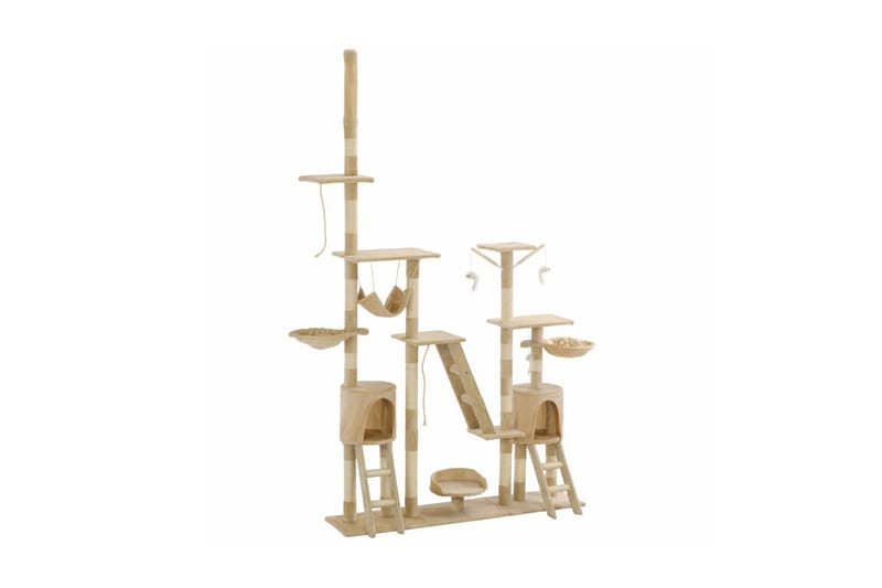 Kradsetræ Til Katte Med Sisal-Kradsestolper 230-250 Cm Beige - Beige - Sport & fritid - Til dyrene - Kat - Kattemøbler