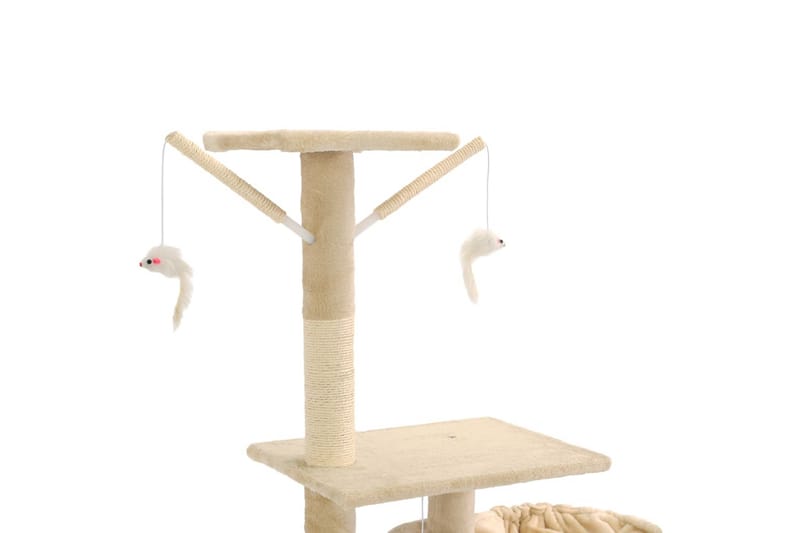 Kradsetræ Til Katte Med Sisal-Kradsestolper 230-250 Cm Beige - Beige - Kattemøbler