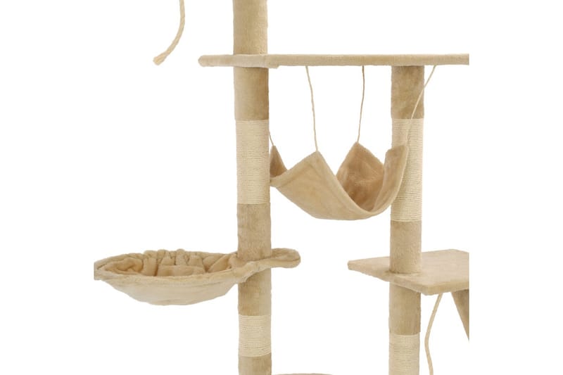 Kradsetræ Til Katte Med Sisal-Kradsestolper 230-250 Cm Beige - Beige - Sport & fritid - Til dyrene - Kat - Kattemøbler