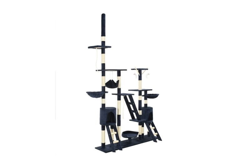 Kradsetræ Til Katte Med Sisal-Kradsestolper 230-250 Cm Blå - Blå - Kattemøbler