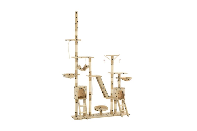 Kradsetræ Til Katte Med Sisal-Kradsestolper 230-250Cm - Beige - Sport & fritid - Til dyrene - Kat - Kattemøbler