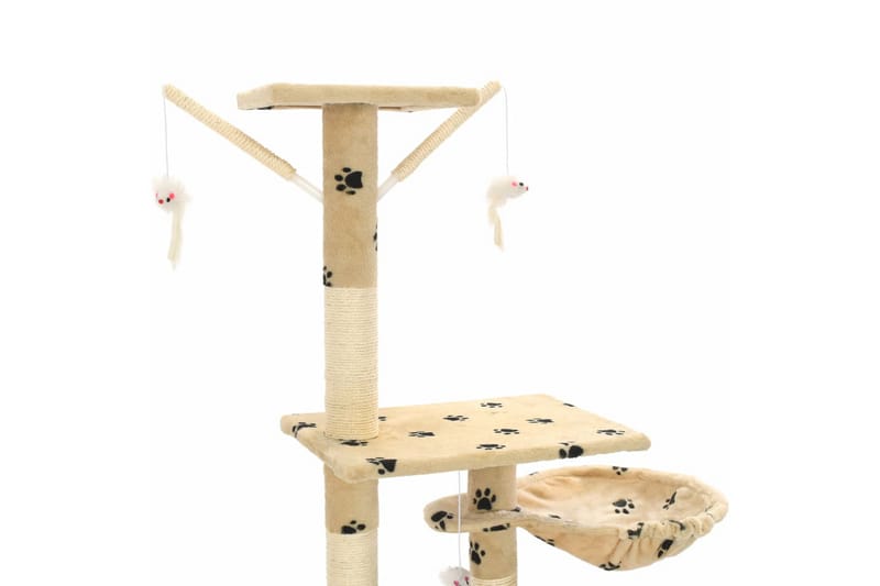 Kradsetræ Til Katte Med Sisal-Kradsestolper 230-250Cm - Beige - Kattemøbler