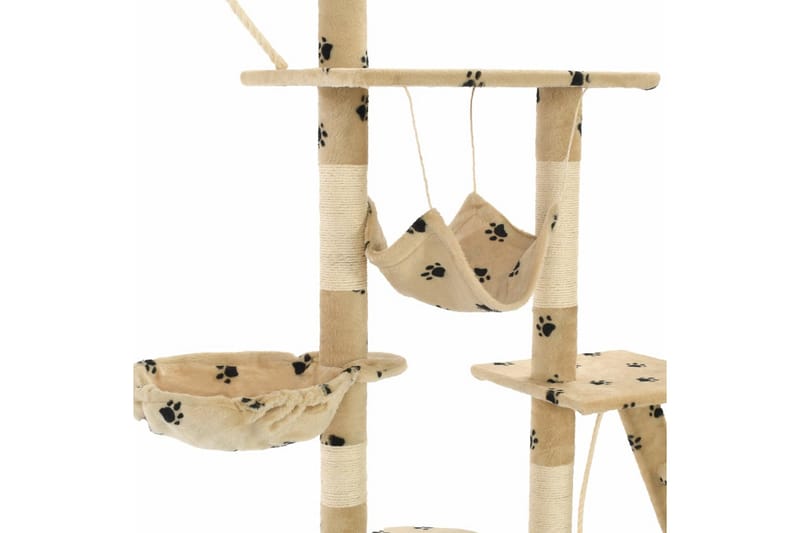 Kradsetræ Til Katte Med Sisal-Kradsestolper 230-250Cm - Beige - Sport & fritid - Til dyrene - Kat - Kattemøbler