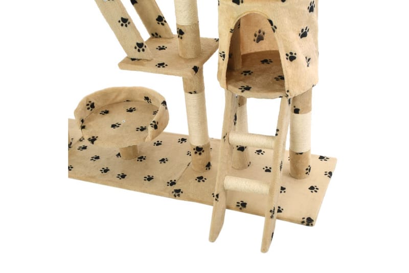 Kradsetræ Til Katte Med Sisal-Kradsestolper 230-250Cm - Beige - Kattemøbler