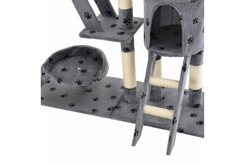 Kradsetræ Til Katte Med Sisal-Kradsestolper 230-250Cm - Grå - Sport & fritid - Til dyrene - Kat - Kattemøbler