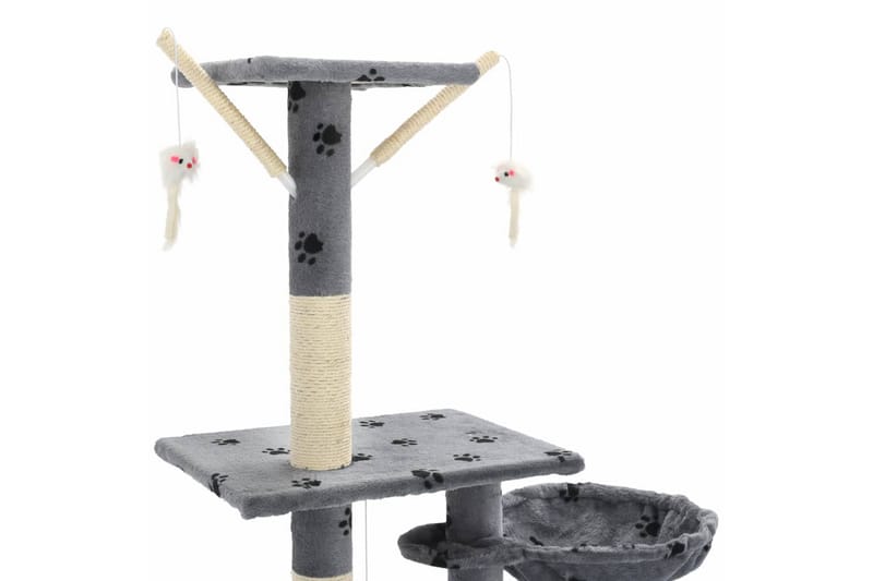 Kradsetræ Til Katte Med Sisal-Kradsestolper 230-250Cm - Grå - Sport & fritid - Til dyrene - Kat - Kattemøbler