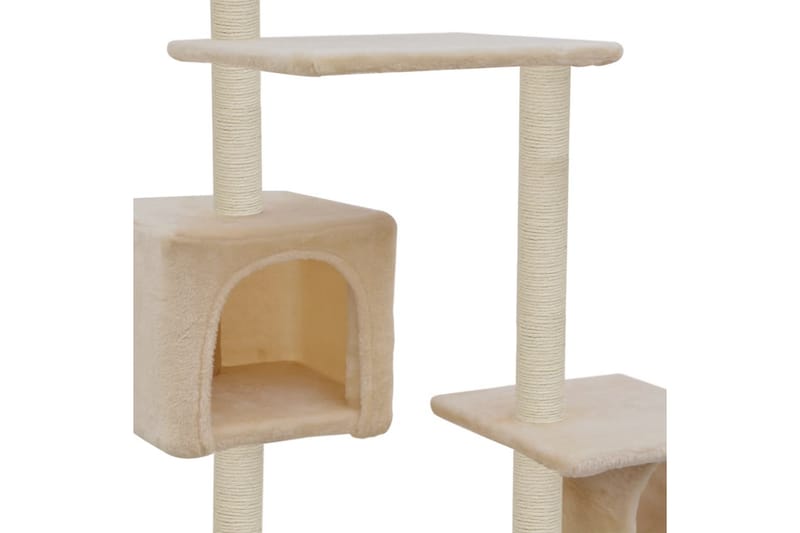 Kradsetræ Til Katte Med Sisal-Kradsestolper 260 Cm Beige - Beige - Kattemøbler