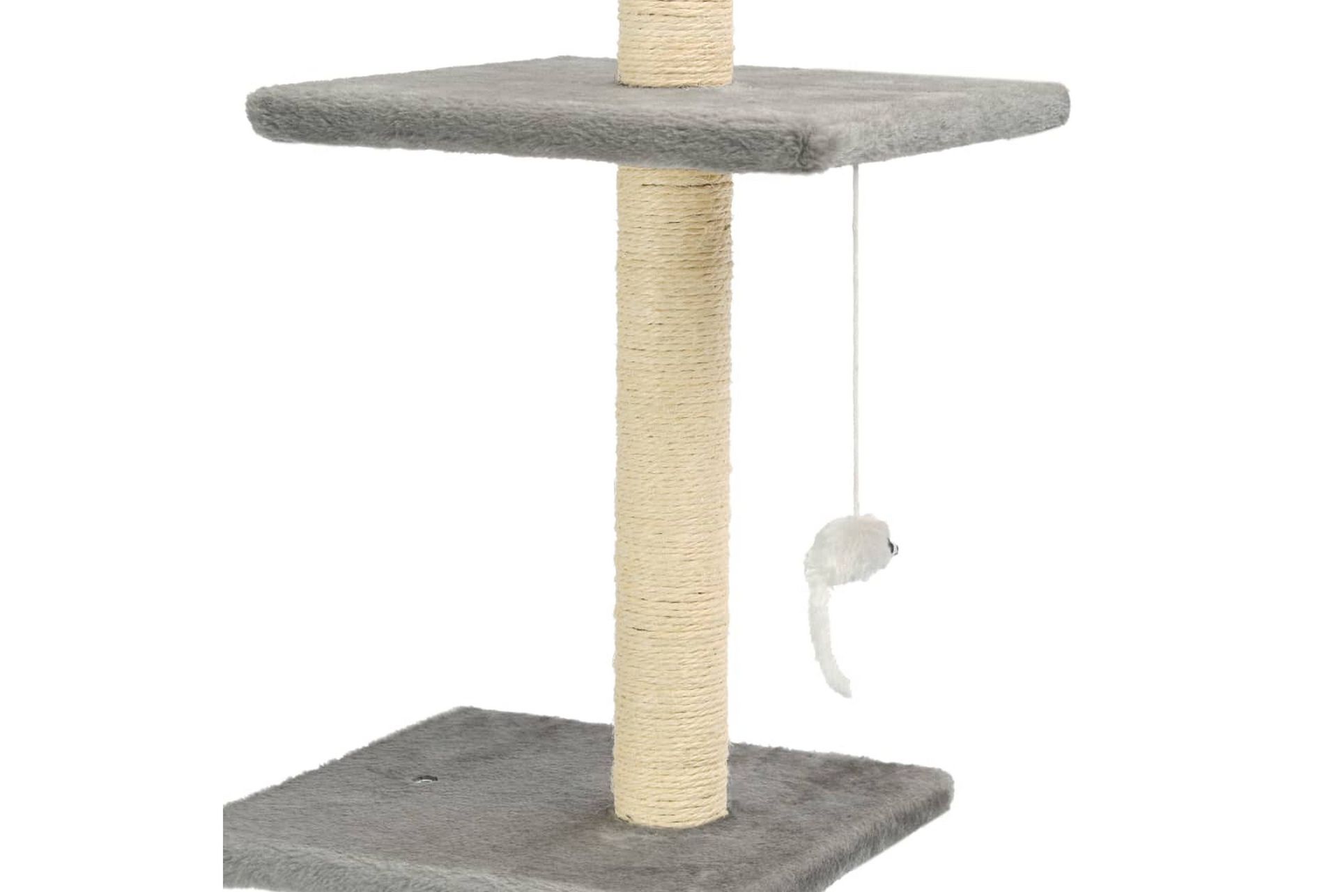Kradsetræ Til Katte Med Sisal-Kradsestolper 260 Cm Grå - Grå - Sport & fritid - Til dyrene - Kat - Kattemøbler