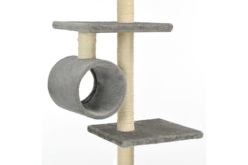 Kradsetræ Til Katte Med Sisal-Kradsestolper 260 Cm Grå - Grå - Sport & fritid - Til dyrene - Kat - Kattemøbler