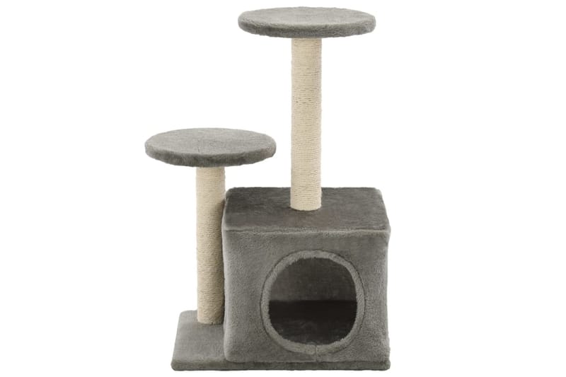 Kradsetræ Til Katte Med Sisal-Kradsestolper 60 Cm Grå - Grå - Sport & fritid - Til dyrene - Kat - Kattemøbler