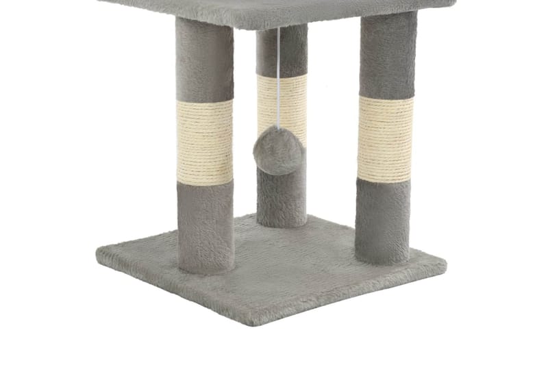 Kradsetræ Til Katte Med Sisal-Kradsestolper 65 Cm Grå - Grå - Sport & fritid - Til dyrene - Kat - Kattemøbler