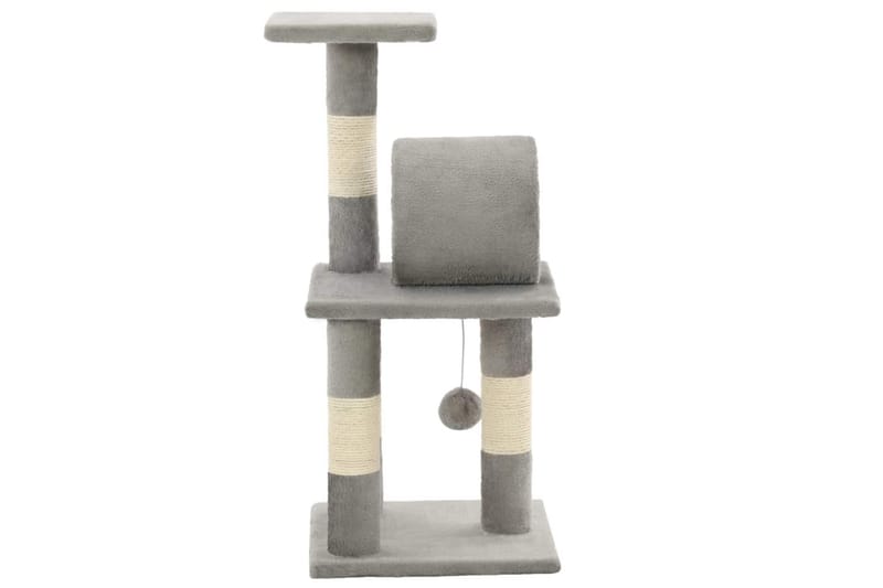 Kradsetræ Til Katte Med Sisal-Kradsestolper 65 Cm Grå - Grå - Sport & fritid - Til dyrene - Kat - Kattemøbler