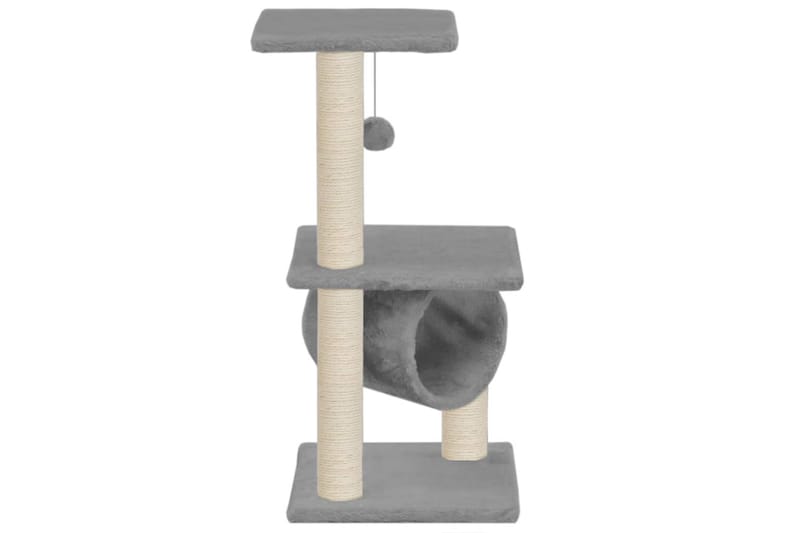 Kradsetræ Til Katte Med Sisal-Kradsestolper 65 Cm Grå - Grå - Sport & fritid - Til dyrene - Kat - Kattemøbler