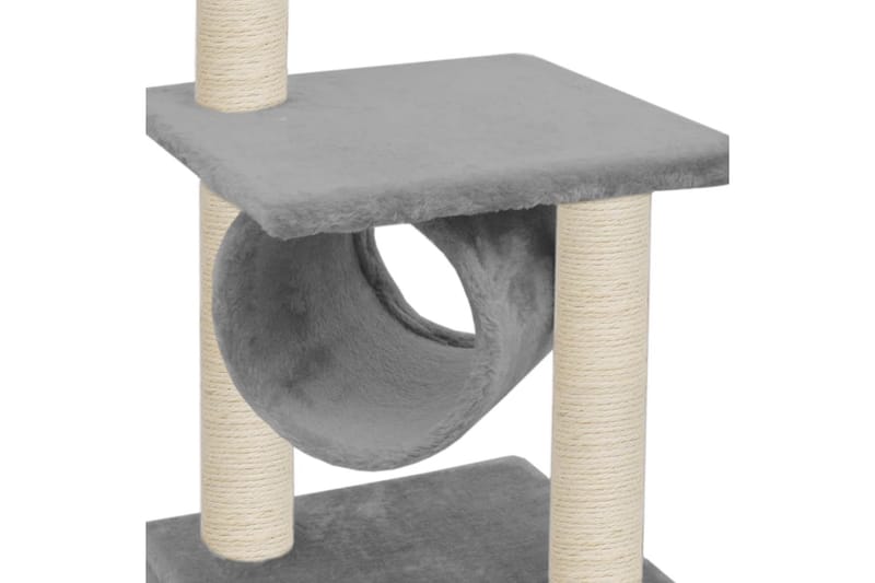 Kradsetræ Til Katte Med Sisal-Kradsestolper 65 Cm Grå - Grå - Sport & fritid - Til dyrene - Kat - Kattemøbler