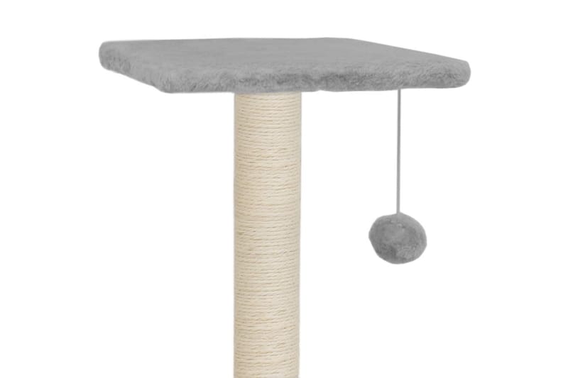 Kradsetræ Til Katte Med Sisal-Kradsestolper 65 Cm Grå - Grå - Sport & fritid - Til dyrene - Kat - Kattemøbler