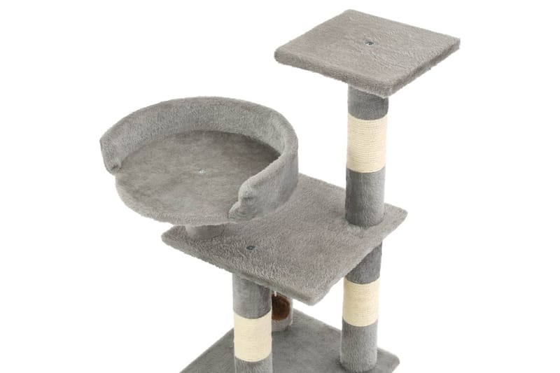 Kradsetræ Til Katte Med Sisal-Kradsestolper 65 Cm Grå - Grå - Sport & fritid - Til dyrene - Kat - Kattemøbler
