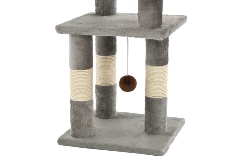 Kradsetræ Til Katte Med Sisal-Kradsestolper 65 Cm Grå - Grå - Sport & fritid - Til dyrene - Kat - Kattemøbler