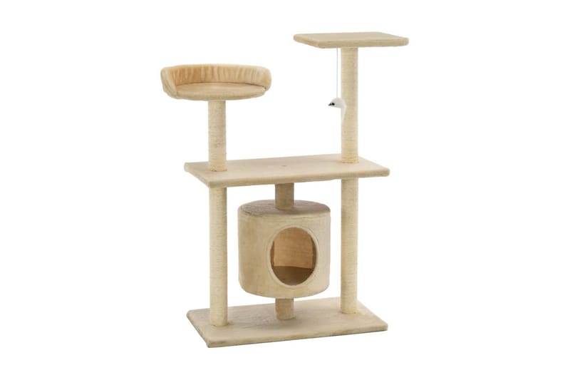 Kradsetræ Til Katte Med Sisal-Kradsestolper 95 Cm Beige - Beige - Sport & fritid - Til dyrene - Kat - Kattemøbler