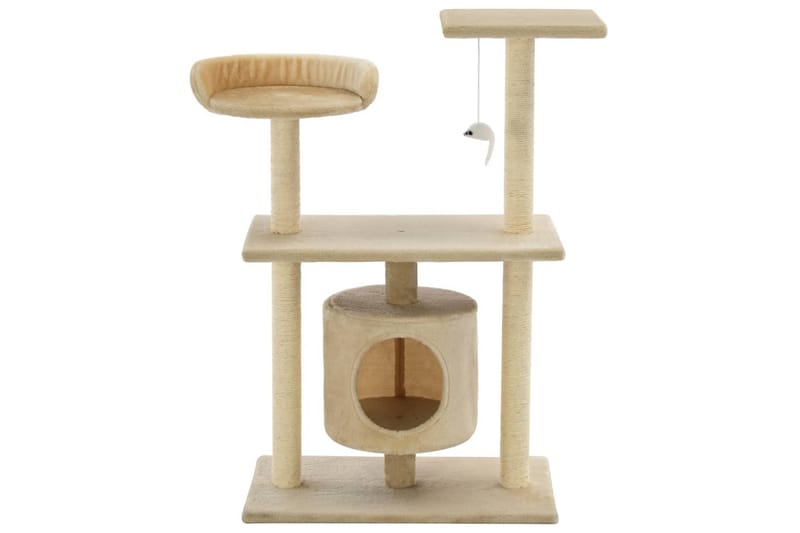 Kradsetræ Til Katte Med Sisal-Kradsestolper 95 Cm Beige - Beige - Sport & fritid - Til dyrene - Kat - Kattemøbler