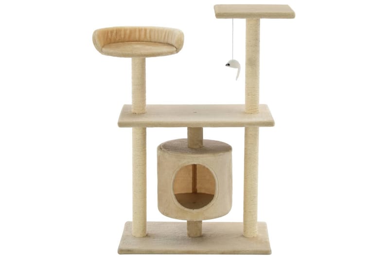 Kradsetræ Til Katte Med Sisal-Kradsestolper 95 Cm Beige - Beige - Kattemøbler