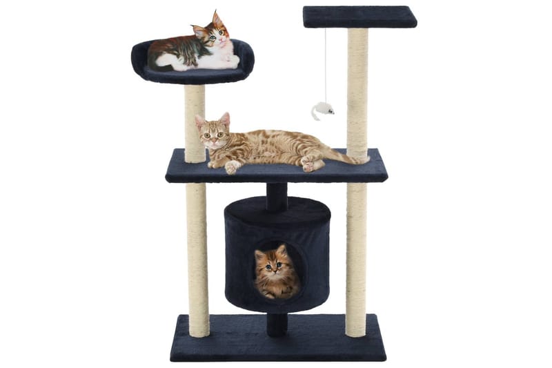 Kradsetræ Til Katte Med Sisal-Kradsestolper 95 Cm Mørkeblå - Blå - Sport & fritid - Til dyrene - Kat - Kattemøbler