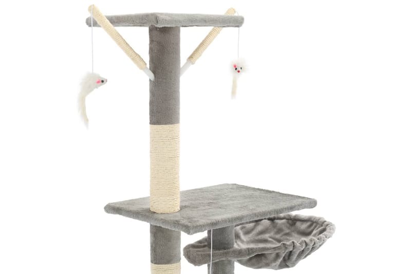 Kradsetræ Til Katte Med Sisal-Kradsstolper 230-250 Cm Grå - Grå - Kattemøbler