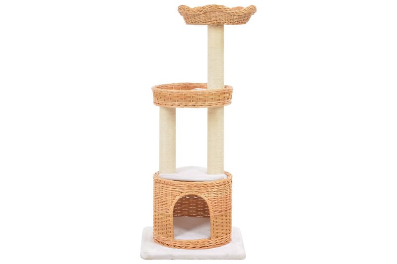 Kradsetræ Til Katte Med Sisalkradsestolpe Naturligt Piletræ - Brun - Kattemøbler
