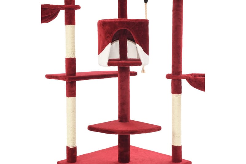 Kradse Til Katte m 203 Cm Rød Og - Flerfarvet - Kattemøbler