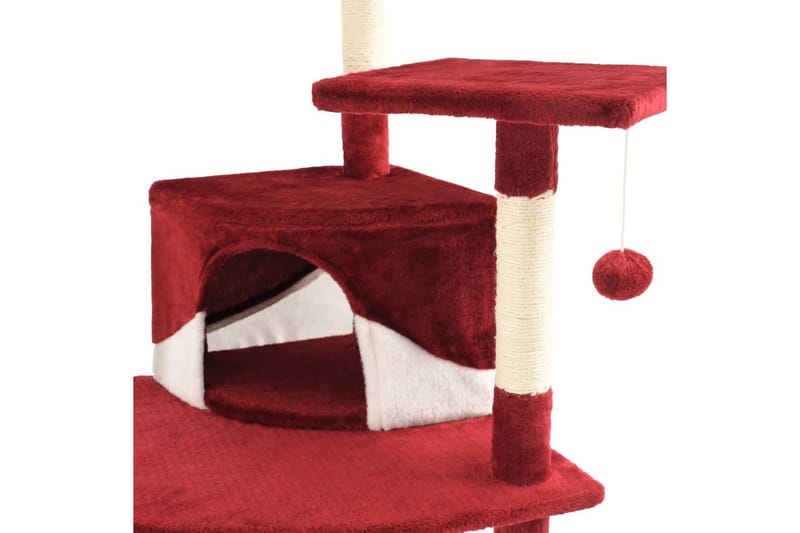 Kradse Til Katte m 203 Cm Rød Og - Flerfarvet - Kattemøbler