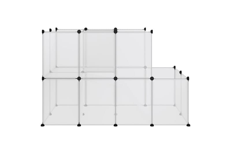 beBasic lille dyrebur 142x74x93 cm PP og stål transparent - gennemsigtig - Kaninbur & kaninhus