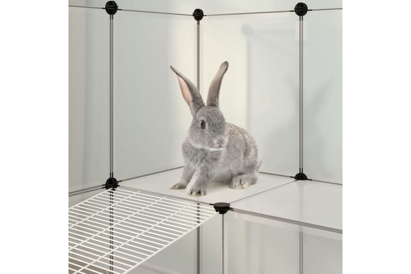 beBasic lille dyrebur 142x74x93 cm PP og stål transparent - gennemsigtig - Kaninbur & kaninhus