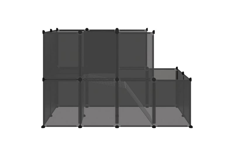 beBasic lille dyrebur 142x74x93 cm PP og stål sort - Sort - Sport & fritid - Til dyrene - Smådyr - Bure smådyr - Kaninbur & kaninhus