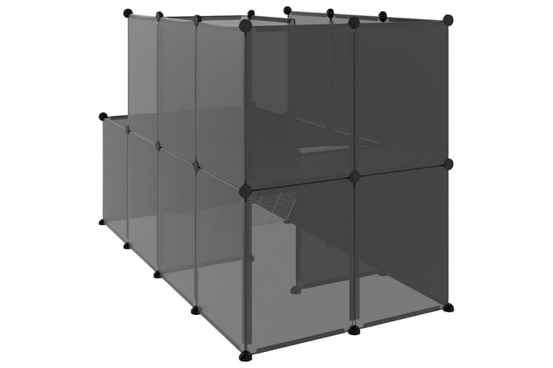 beBasic lille dyrebur 142x74x93 cm PP og stål sort - Sort - Sport & fritid - Til dyrene - Smådyr - Bure smådyr - Kaninbur & kaninhus