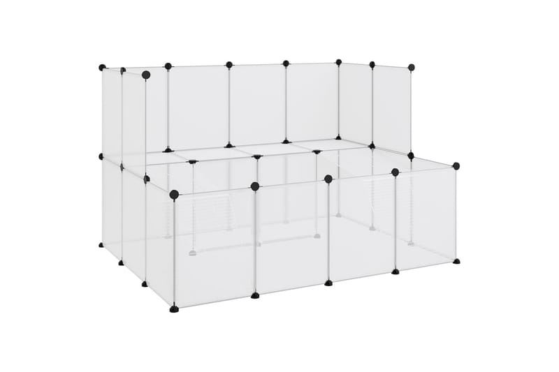 beBasic lille dyrebur 143x107x93 cm PP og stål transparent - gennemsigtig - Kaninbur & kaninhus