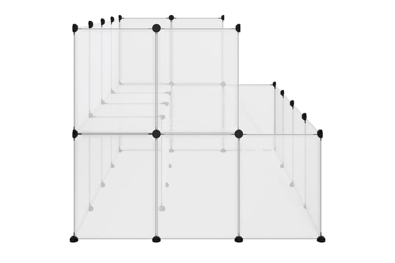 beBasic lille dyrebur 143x107x93 cm PP og stål transparent - gennemsigtig - Kaninbur & kaninhus