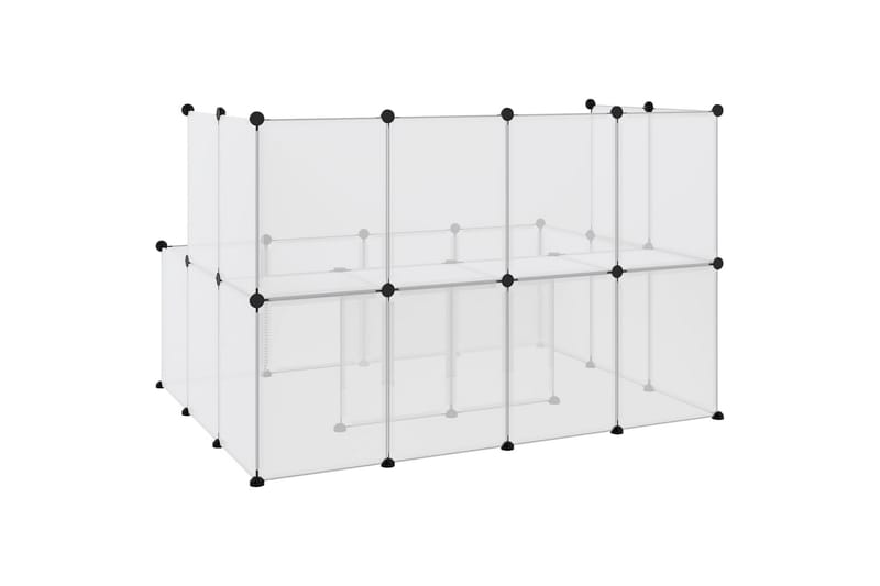 beBasic lille dyrebur 143x107x93 cm PP og stål transparent - gennemsigtig - Kaninbur & kaninhus