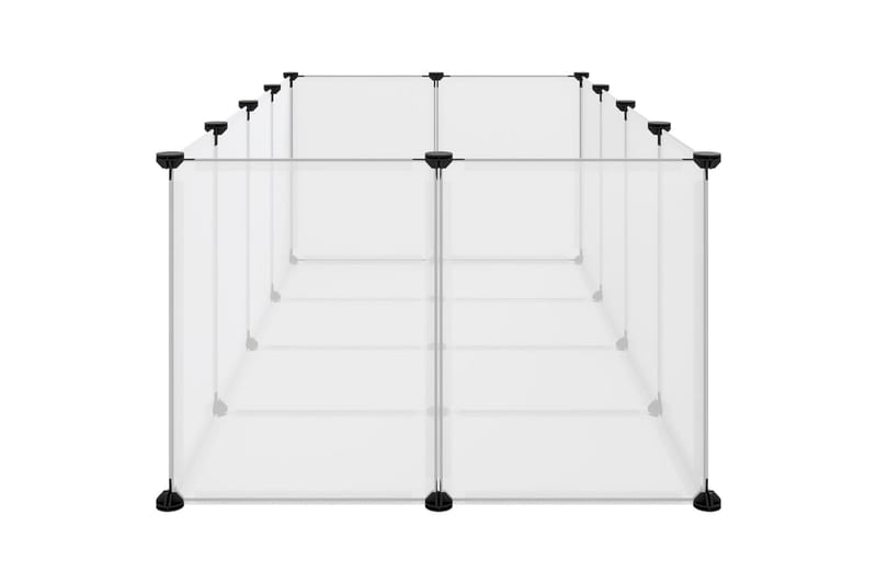 beBasic lille dyrebur 144x74x46,5 cm PP og stål transparent - gennemsigtig - Kaninbur & kaninhus