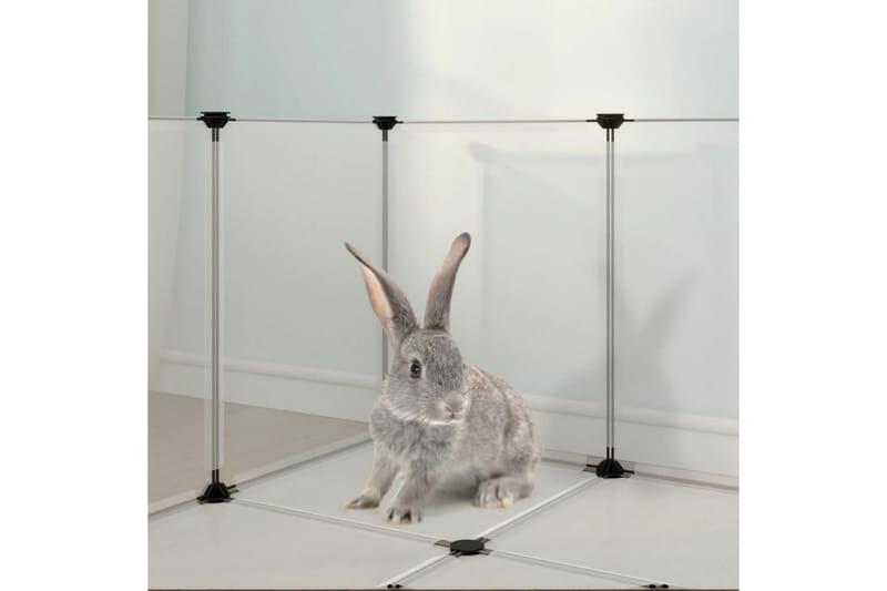 beBasic lille dyrebur 144x74x46,5 cm PP og stål transparent - gennemsigtig - Sport & fritid - Til dyrene - Smådyr - Bure smådyr - Kaninbur & kaninhus