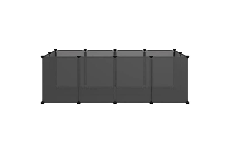 beBasic lille dyrebur 144x74x46,5 cm PP og stål sort - Sort - Kaninbur & kaninhus