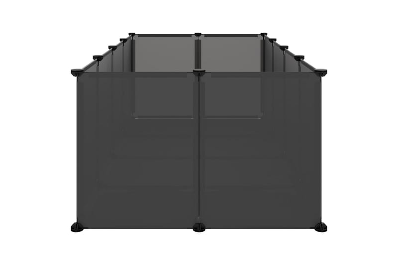 beBasic lille dyrebur 144x74x46,5 cm PP og stål sort - Sort - Kaninbur & kaninhus