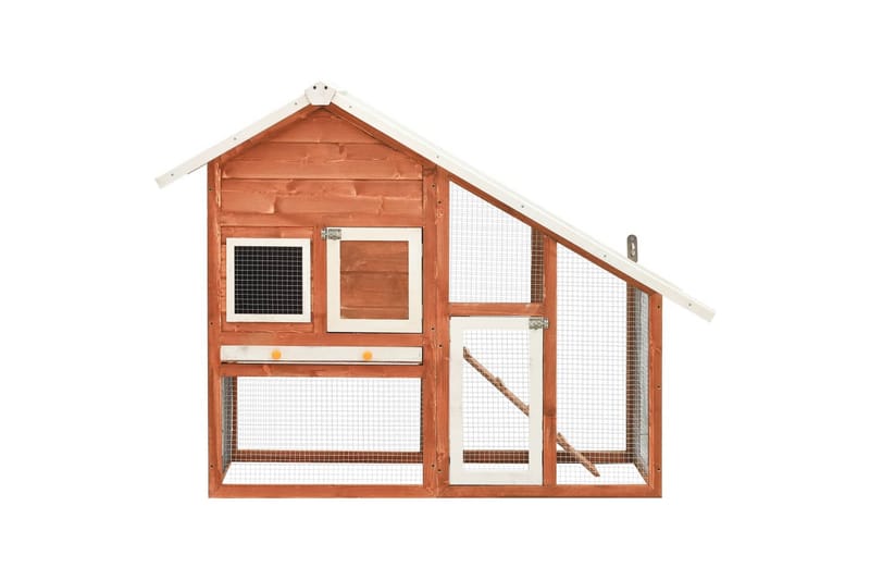 Kaninbur 140x63x120 cm massivt fyrretræ - Brun - Sport & fritid - Til dyrene - Smådyr - Bure smådyr - Kaninbur & kaninhus