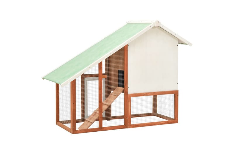 Kaninbur 140x63x120 cm massivt fyrretræ - Brun - Sport & fritid - Til dyrene - Smådyr - Bure smådyr - Kaninbur & kaninhus
