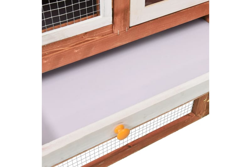Kaninbur 140x63x120 cm massivt fyrretræ - Brun - Sport & fritid - Til dyrene - Smådyr - Bure smådyr - Kaninbur & kaninhus