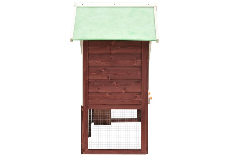 Kaninbur 140x63x120 cm massivt fyrretræ mokka og hvid - Sport & fritid - Til dyrene - Smådyr - Bure smådyr - Kaninbur & kaninhus