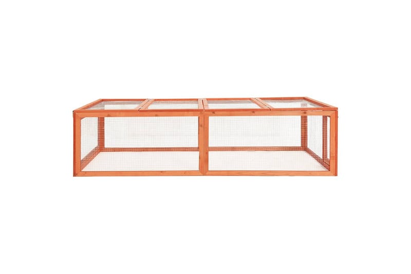 kaninbur 183x90x46,5 cm massivt fyrretræ - Brun - Sport & fritid - Til dyrene - Smådyr - Bure smådyr - Kaninbur & kaninhus