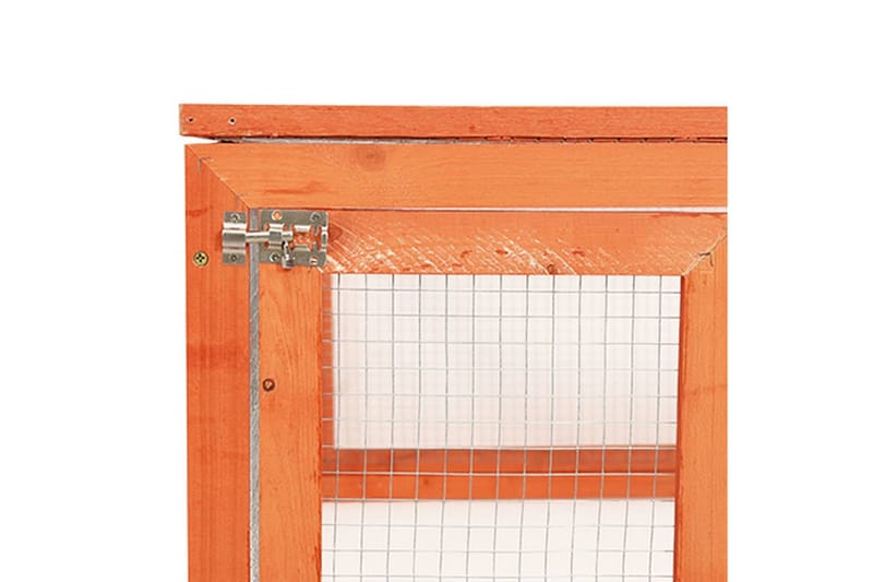 kaninbur 183x90x46,5 cm massivt fyrretræ - Brun - Sport & fritid - Til dyrene - Smådyr - Bure smådyr - Kaninbur & kaninhus