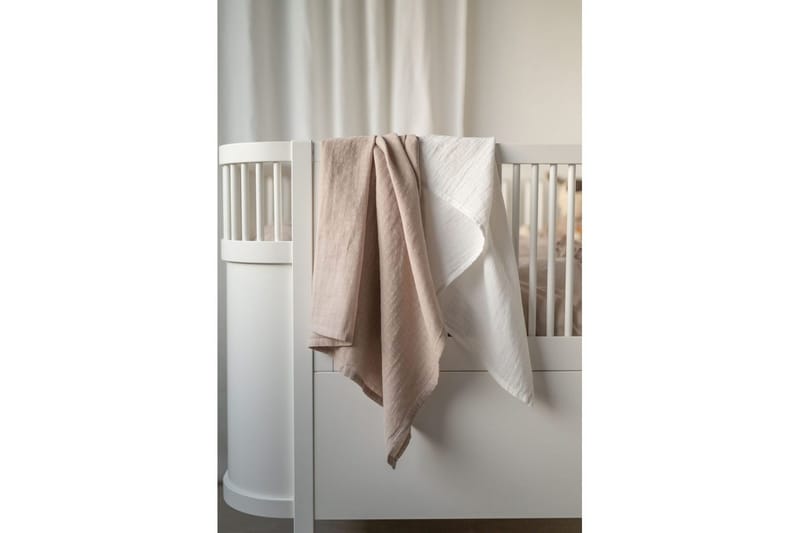 Muslinwrap 2-pak - Hvid/Sand (70 x 70 cm) - Tekstiler - Børnetekstiler