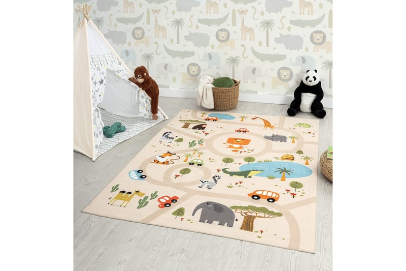 Play Børnetæppe 120x160 cm - Beige - Tekstiler - Børnetekstiler - Børnetæpper